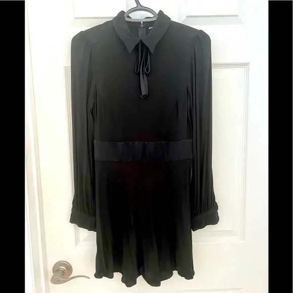 zara black mini dress long sleeve ZARA DRESS IN BLACK | CULT MIA